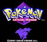Pokemon Crystal title screen for GameBoy Color
